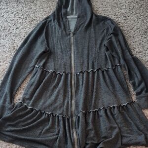 Chris & Carol Charcoal Hooded Cardigan